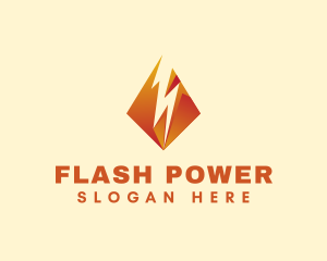 Power Energy Lightning logo design