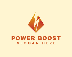 Power Energy Lightning logo design