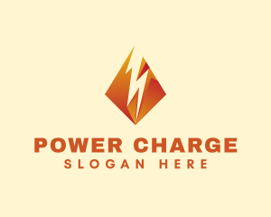 Power Energy Lightning logo design