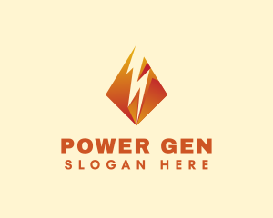 Power Energy Lightning logo design