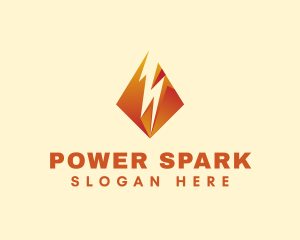 Power Energy Lightning logo design