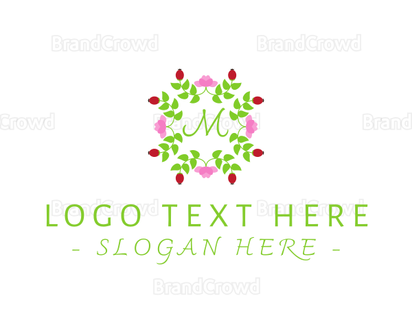 Beauty Floral Wreath Logo