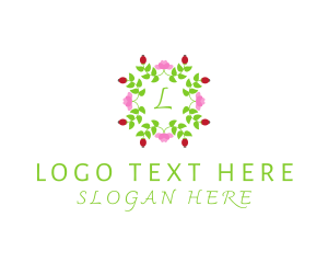 Beauty Floral Wreath Logo