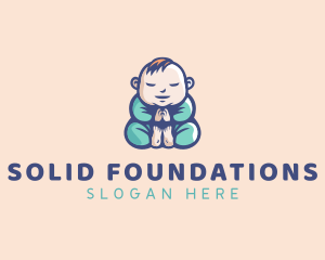 Child - Baby Todder Meditation logo design