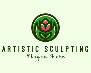 Tulip Flower Gardening logo design