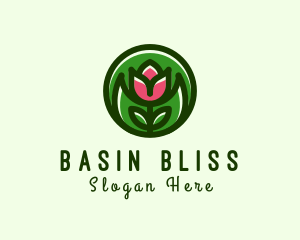 Tulip Flower Gardening logo design