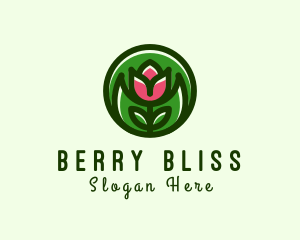 Tulip Flower Gardening logo design