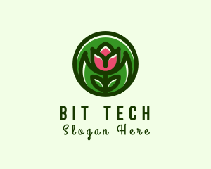 Tulip Flower Gardening logo design