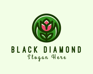 Tulip Flower Gardening logo design