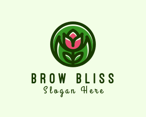 Tulip Flower Gardening logo design