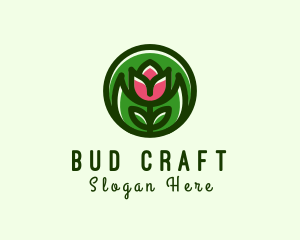 Bud - Tulip Flower Gardening logo design