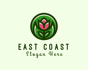 Tulip Flower Gardening logo design