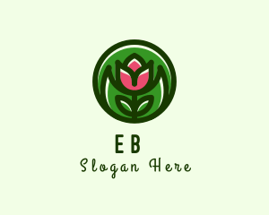 Flowering - Tulip Flower Gardening logo design