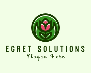 Tulip Flower Gardening logo design