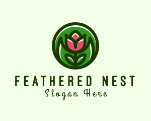 Tulip Flower Gardening logo design