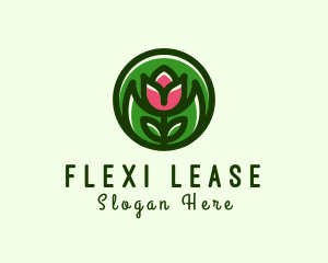 Tulip Flower Gardening logo design