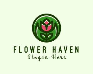 Blossoming - Tulip Flower Gardening logo design