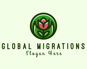 Tulip Flower Gardening logo design