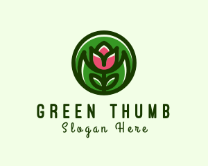Gardener - Tulip Flower Gardening logo design