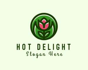 Tulip Flower Gardening logo design