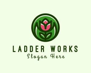 Tulip Flower Gardening logo design