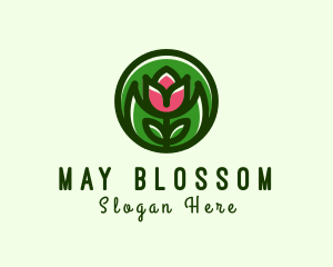 Tulip Flower Gardening logo design