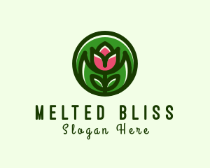 Tulip Flower Gardening logo design