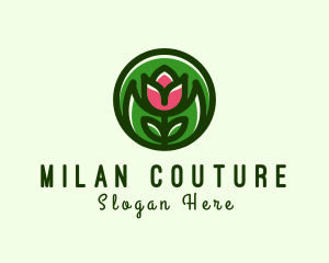 Tulip Flower Gardening logo design