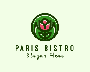 Tulip Flower Gardening logo design