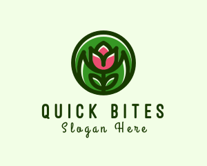 Tulip Flower Gardening logo design