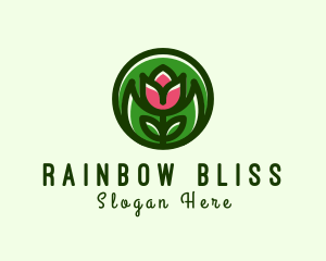 Tulip Flower Gardening logo design