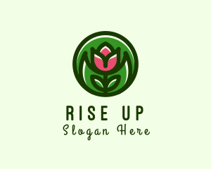 Tulip Flower Gardening logo design