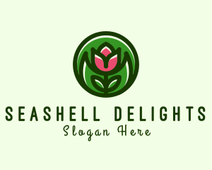 Tulip Flower Gardening logo design