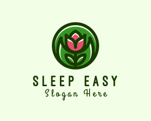 Tulip Flower Gardening logo design