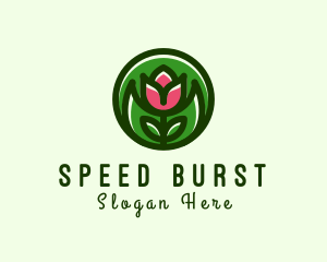 Tulip Flower Gardening logo design