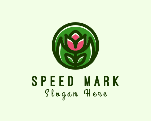 Tulip Flower Gardening logo design