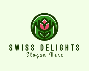 Tulip Flower Gardening logo design