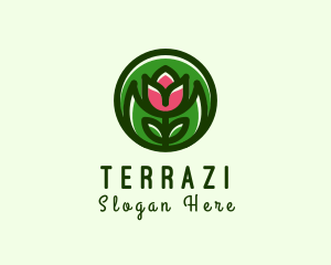 Tulip Flower Gardening logo design