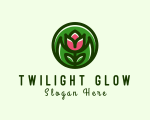 Tulip Flower Gardening logo design