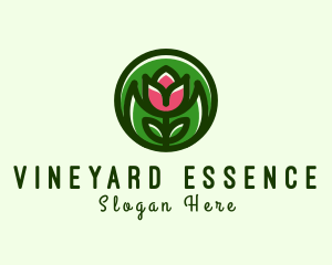 Tulip Flower Gardening logo design