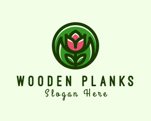 Tulip Flower Gardening logo design