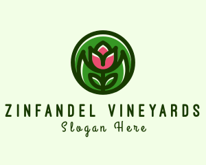 Tulip Flower Gardening logo design