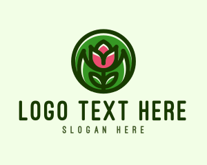 Flower - Tulip Flower Gardening logo design