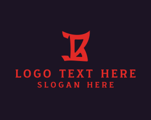 Red - Game Developer Letter B logo design