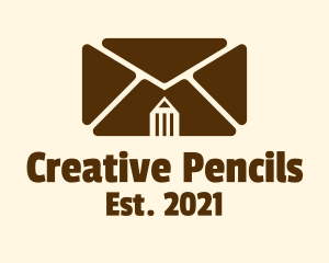 Pencil Mail Envelope logo design