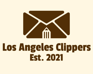 Messaging - Pencil Mail Envelope logo design