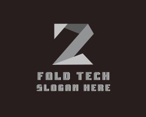 Fold - Origami Fold Structure Letter Z logo design