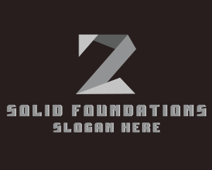 Structure - Origami Fold Structure Letter Z logo design