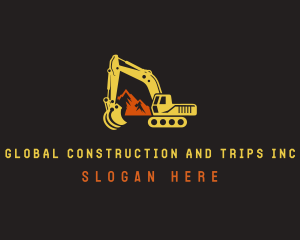 Mountain Excavator Machinery Logo