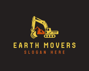 Mountain Excavator Machinery logo design